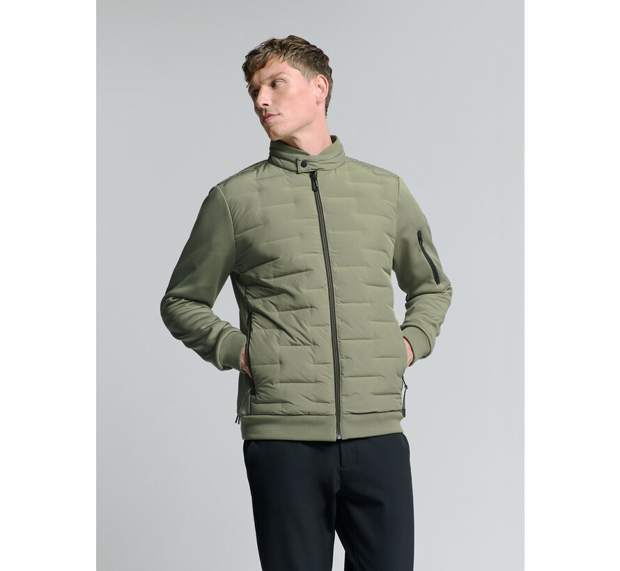 Jacket Short Fit Sealed Knitted Mix Light Army (27630209 - 177)