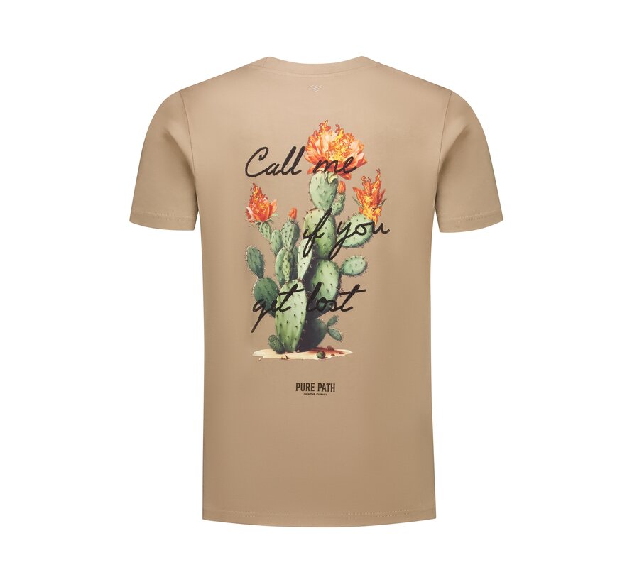 Call Me If You Get Lost T-shirt Taupe (25030107 - 53)