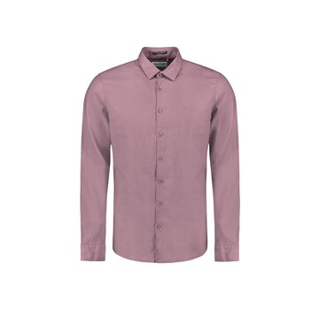 No Excess Shirt Solid With Linen Mauve (27470213SN - 146)