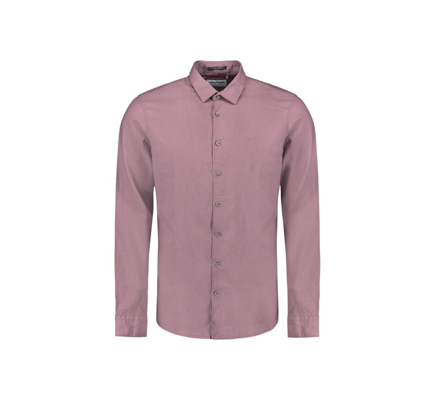 Shirt Solid With Linen Mauve (27470213SN - 146)