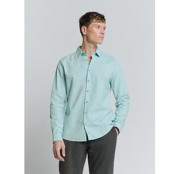No Excess Shirt Solid With Linen Ice (27470213SN - 151)