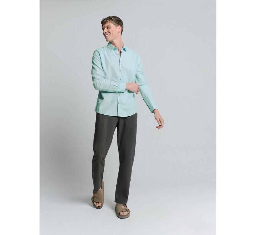 Shirt Solid With Linen Ice (27470213SN - 151)