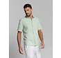 Shirt Short Sleeve Solid With Linen Mint (27480321SN - 058)