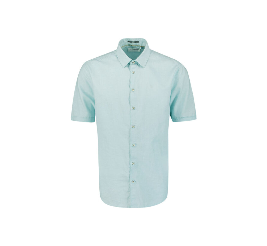 Shirt Short Sleeve Solid With Linen Ice (27480321SN - 151)
