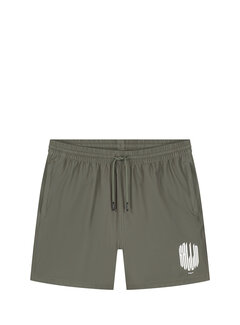 BALLIN' Grunge Logo Swim Shorts Dark Army (25019502 - 11)