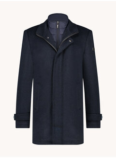 A Fish Named Fred Funnel neck coat Navy (32.165.604)