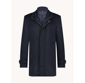 A Fish Named Fred Funnel neck coat Navy (32.165.604)