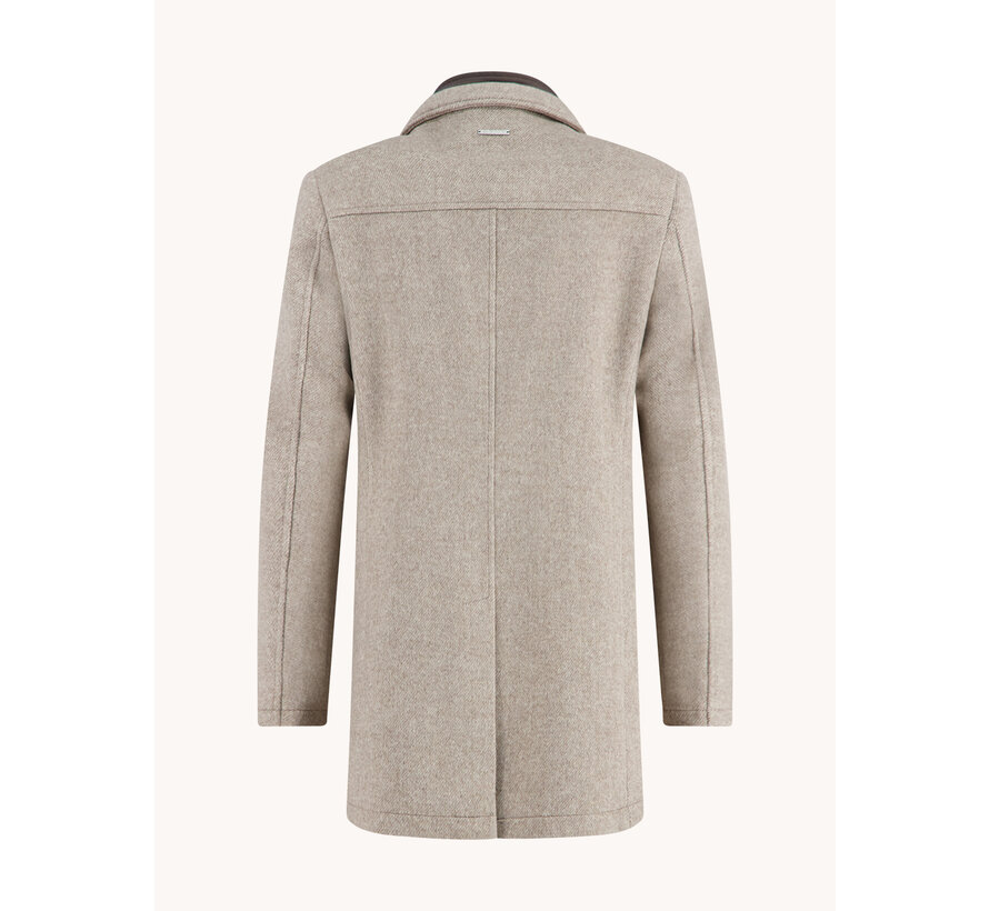 Funnel neck coat Sand (32.165.205)