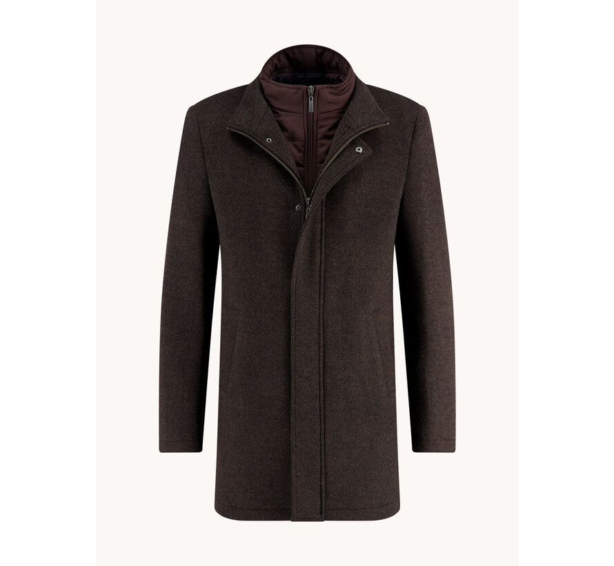 Funnel neck coat Chocolate Brown (32.165.200)