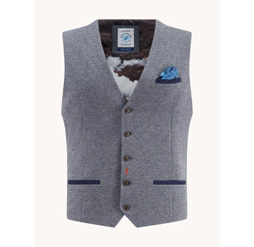 A Fish Named Fred Waistcoat pique Grey (32.134.704)