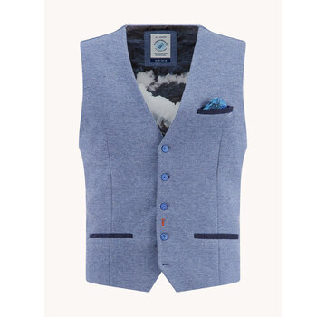 A Fish Named Fred Waistcoat pique Jeans Blue (32.134.608)