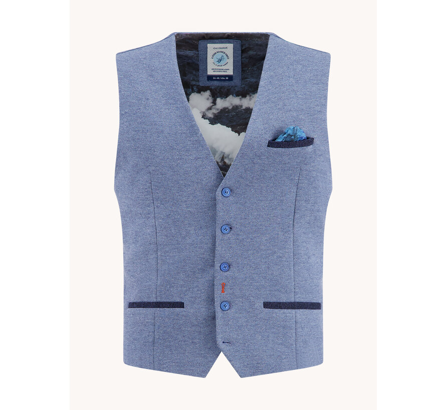 Waistcoat pique Jeans Blue (32.134.608)