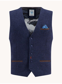 A Fish Named Fred Waistcoat pique Navy (32.134.604)