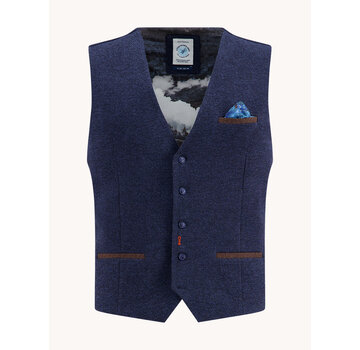 A Fish Named Fred Waistcoat pique Navy (32.134.604)