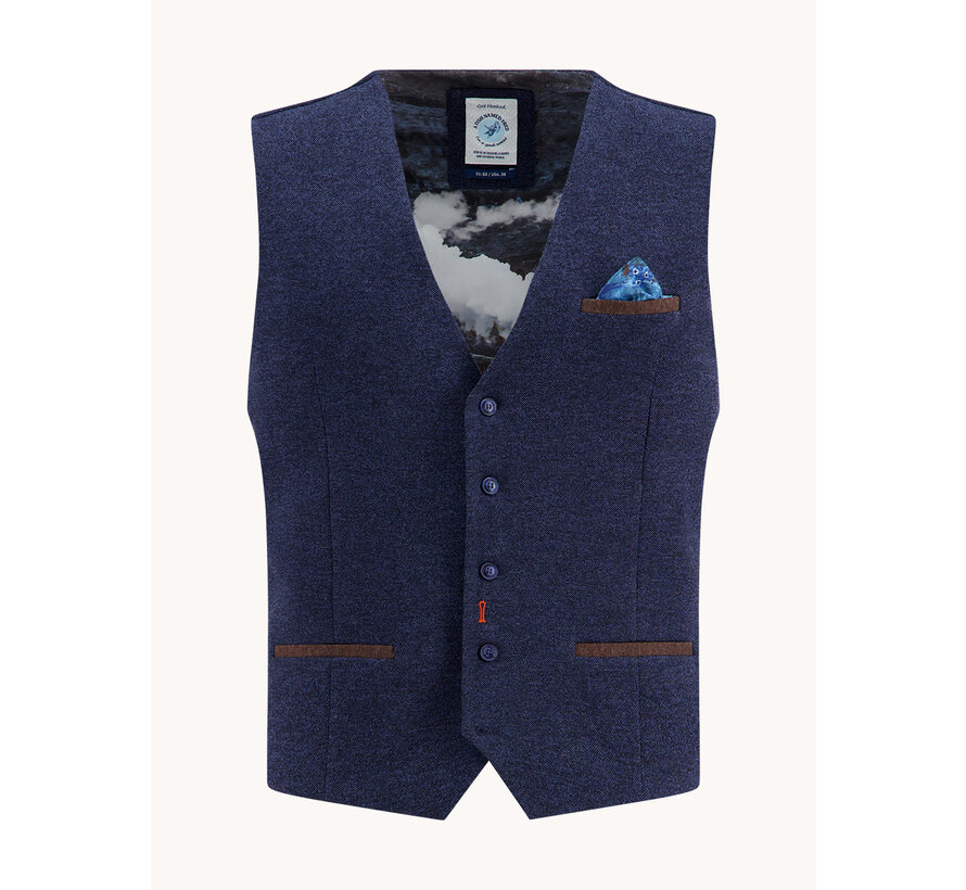 Waistcoat pique Navy (32.134.604)