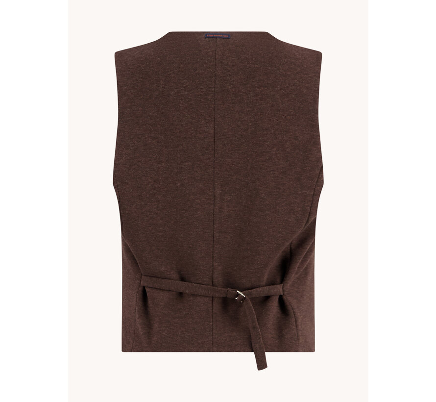 Waistcoat pique Chocolate Brown (32.134.200)