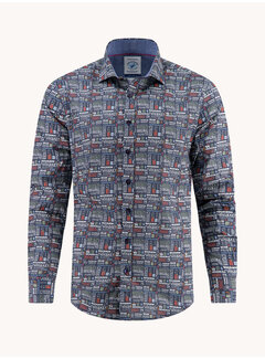 A Fish Named Fred Shirt liquor text Navy (32.009.604)
