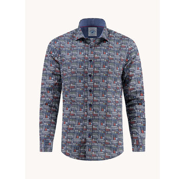 A Fish Named Fred Shirt liquor text Navy (32.009.604)