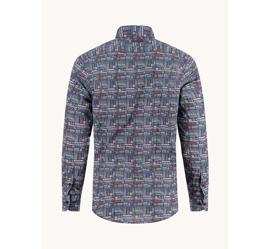 Shirt liquor text Navy (32.009.604)