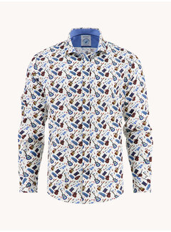 A Fish Named Fred Shirt various guitars Off-White (32.004.101)
