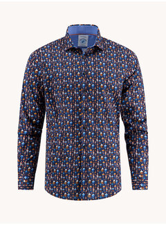 A Fish Named Fred Shirt bottle row Navy (32.001.604)