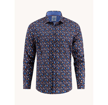 A Fish Named Fred Shirt bottle row Navy (32.001.604)