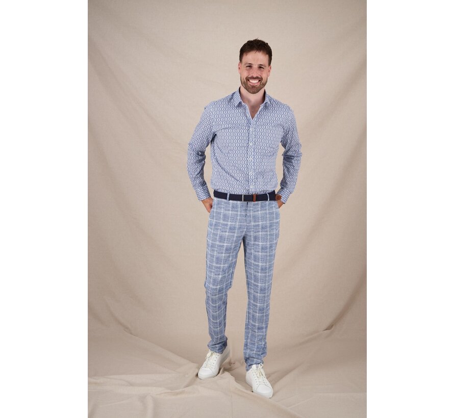 Overhemd Shirt Ikat Cobalt (31.004.607)