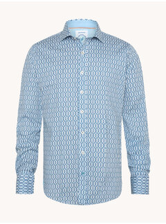 A Fish Named Fred Overhemd Shirt Ikat Cobalt (31.004.607)