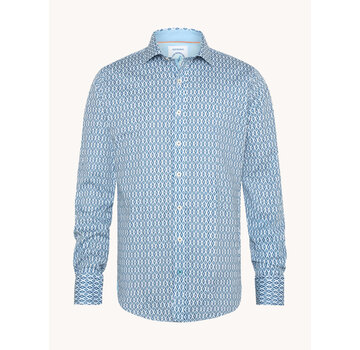 A Fish Named Fred Overhemd Shirt Ikat Cobalt (31.004.607)