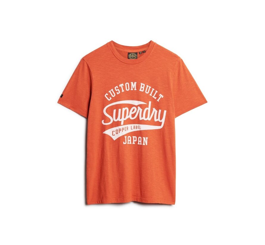 COPPER LABEL SCRIPT TEE Denim Co Rust Orange Slub (M1011905A - 1FH)
