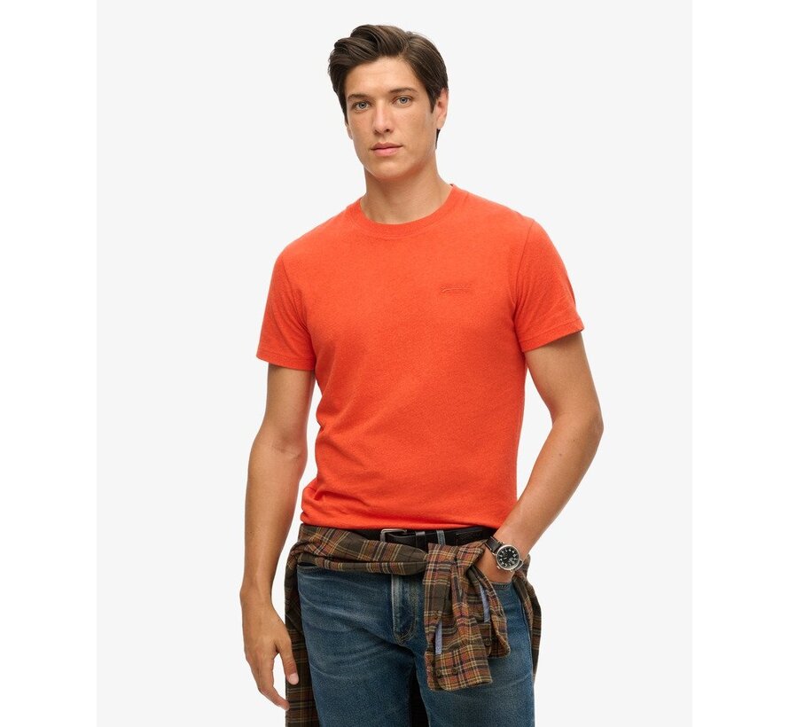 ESSENTIAL LOGO EMB TEE Bright Orange Marl (M1011245A - 5EG)
