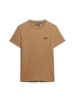 Superdry ESSENTIAL LOGO EMB TEE Buck Tan Brown Marl (M1011245A - 1KQ)