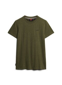 Superdry ESSENTIAL LOGO EMB TEE Olive Fleck Marl (M1011245A - 1BG)