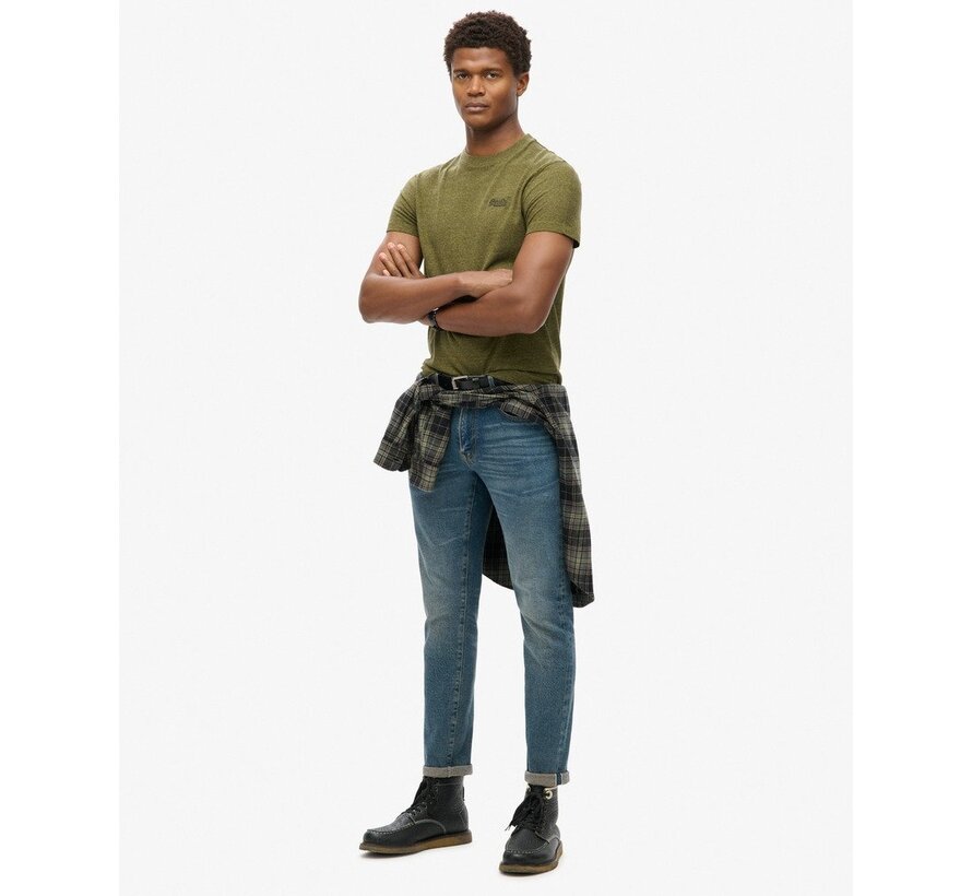 ESSENTIAL LOGO EMB TEE Olive Fleck Marl (M1011245A - 1BG)