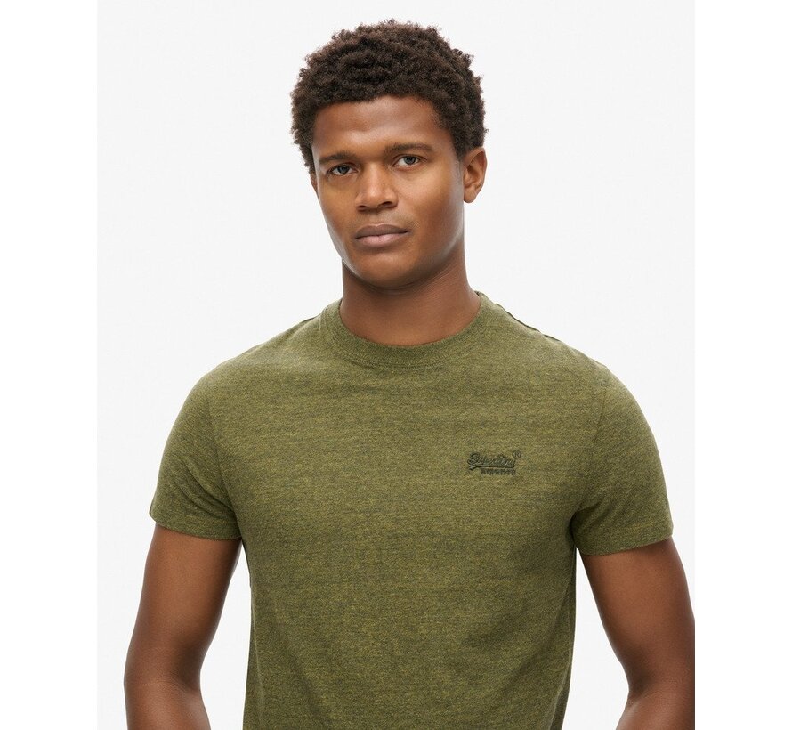 ESSENTIAL LOGO EMB TEE Olive Fleck Marl (M1011245A - 1BG)