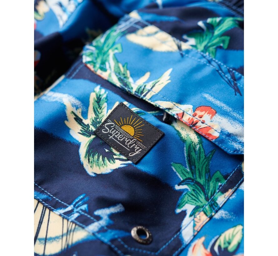 HAWAIIAN PRINT 17 SWIM SHORT Dolphin Ocean Blue (M3010232A - 2BY)