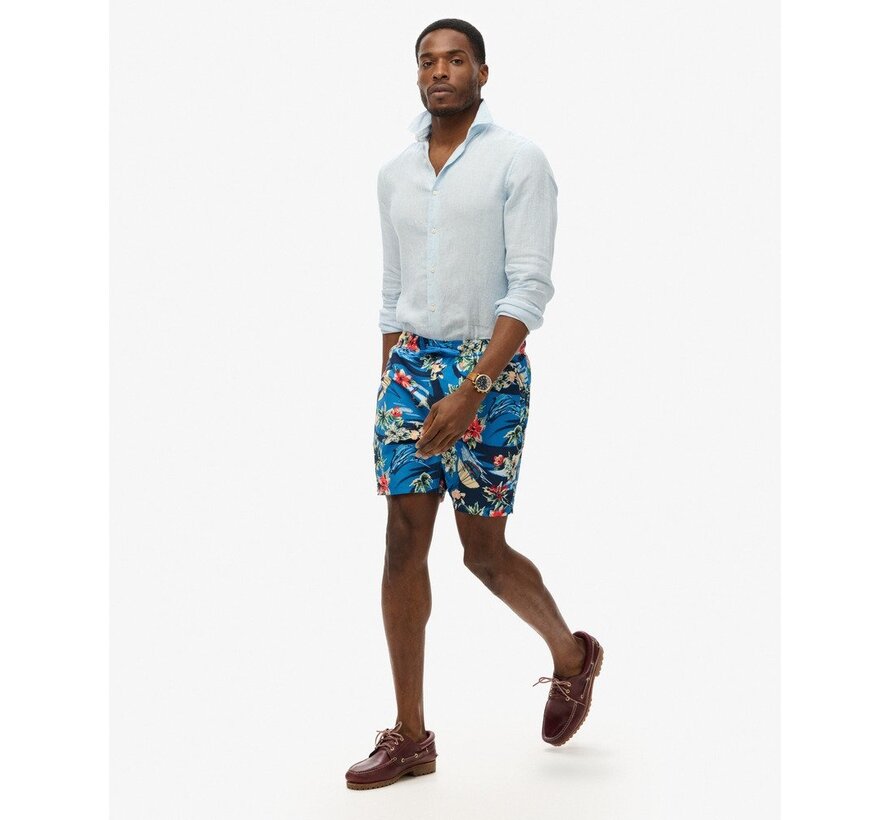 HAWAIIAN PRINT 17 SWIM SHORT Dolphin Ocean Blue (M3010232A - 2BY)