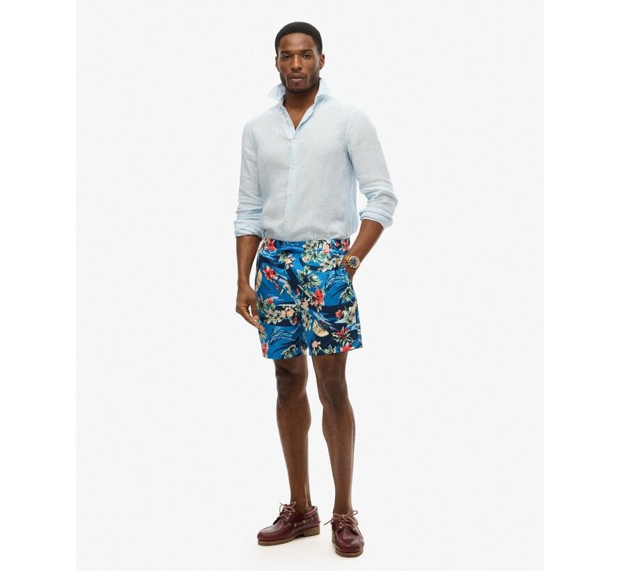 HAWAIIAN PRINT 17 SWIM SHORT Dolphin Ocean Blue (M3010232A - 2BY)