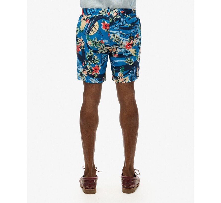 HAWAIIAN PRINT 17 SWIM SHORT Dolphin Ocean Blue (M3010232A - 2BY)