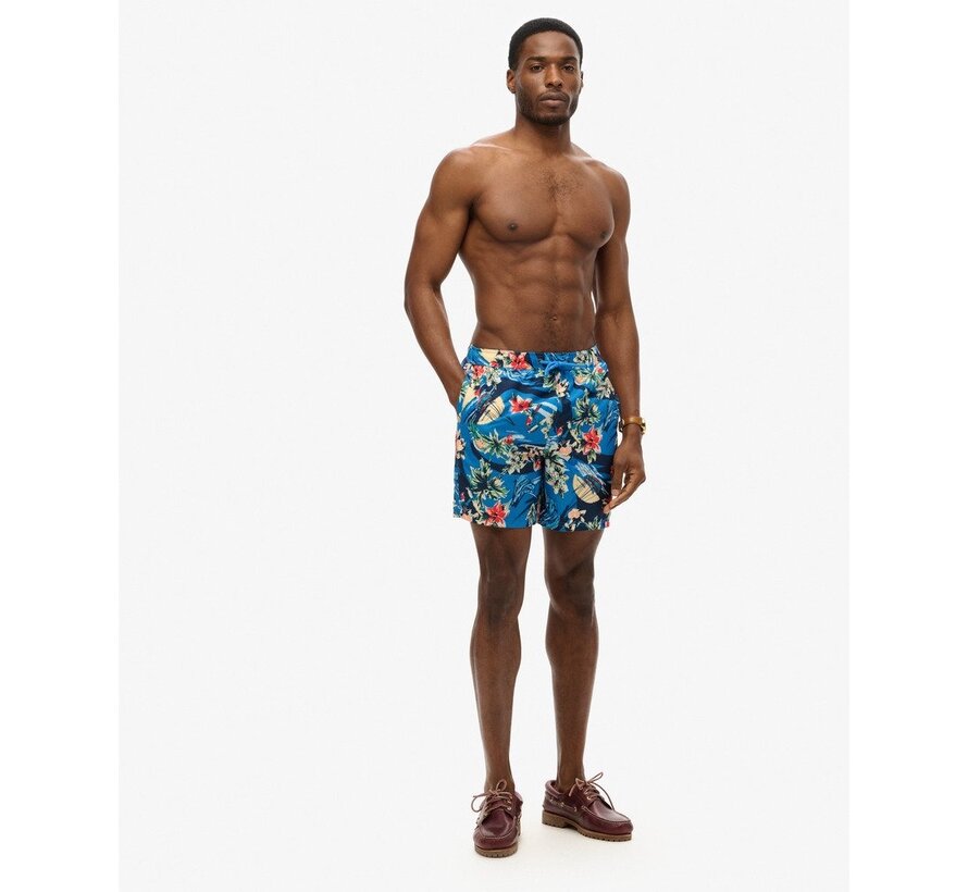 HAWAIIAN PRINT 17 SWIM SHORT Dolphin Ocean Blue (M3010232A - 2BY)