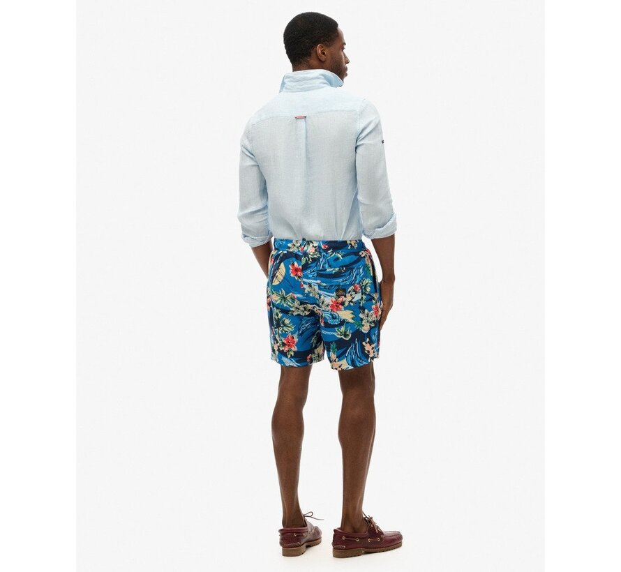 HAWAIIAN PRINT 17 SWIM SHORT Dolphin Ocean Blue (M3010232A - 2BY)