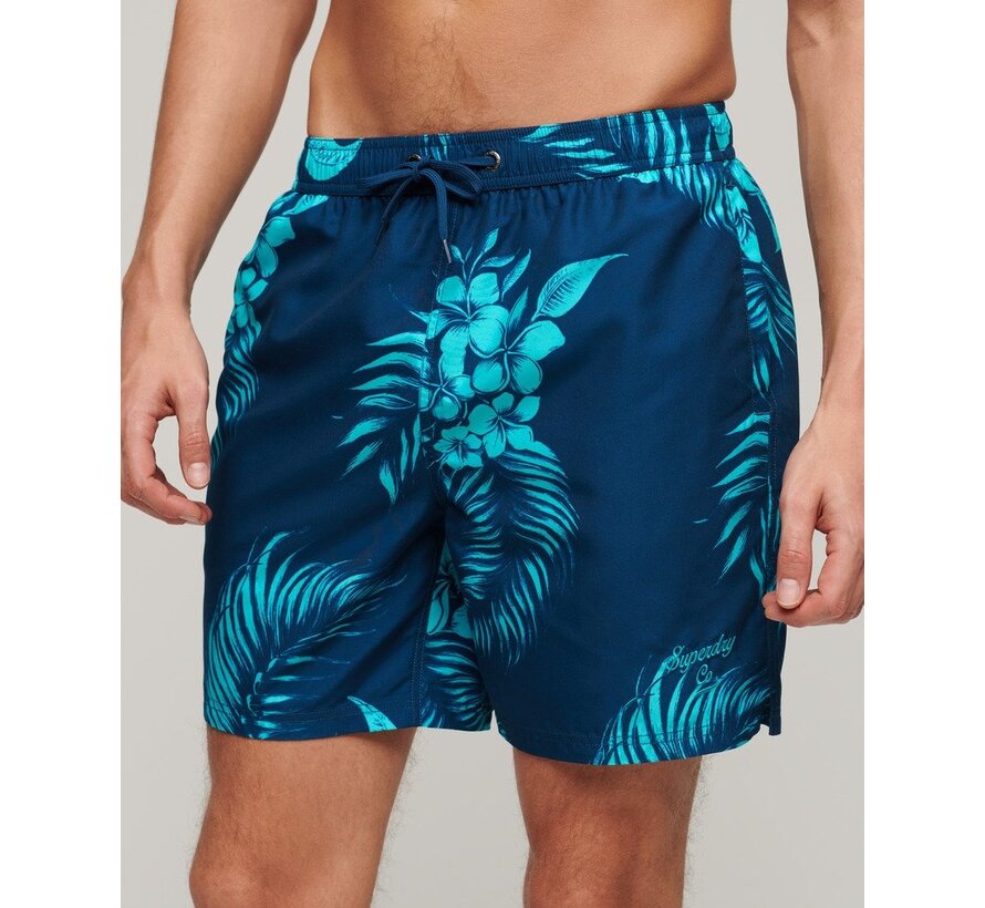 HAWAIIAN PRINT 17 SWIM SHORT Palm Print Navy (M3010232A - 2BX)
