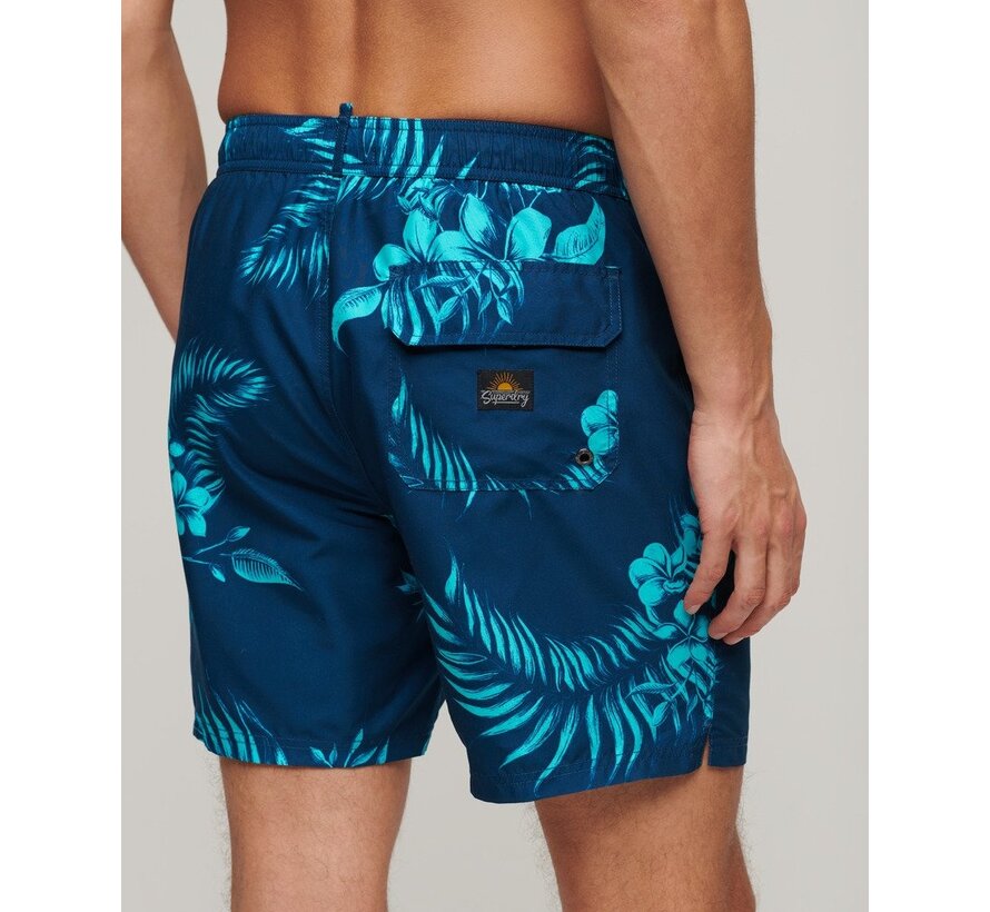 HAWAIIAN PRINT 17 SWIM SHORT Palm Print Navy (M3010232A - 2BX)