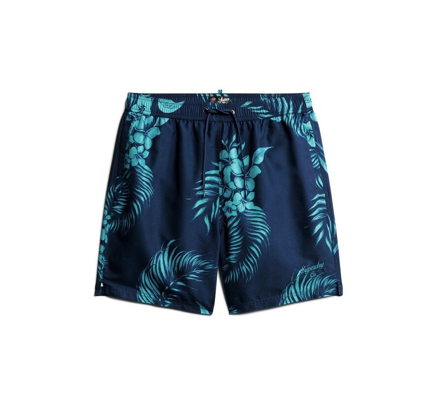 HAWAIIAN PRINT 17 SWIM SHORT Palm Print Navy (M3010232A - 2BX)