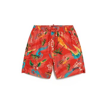 Superdry HAWAIIAN PRINT 17 SWIM SHORT Waikiki Red (M3010232A - 2BZ)