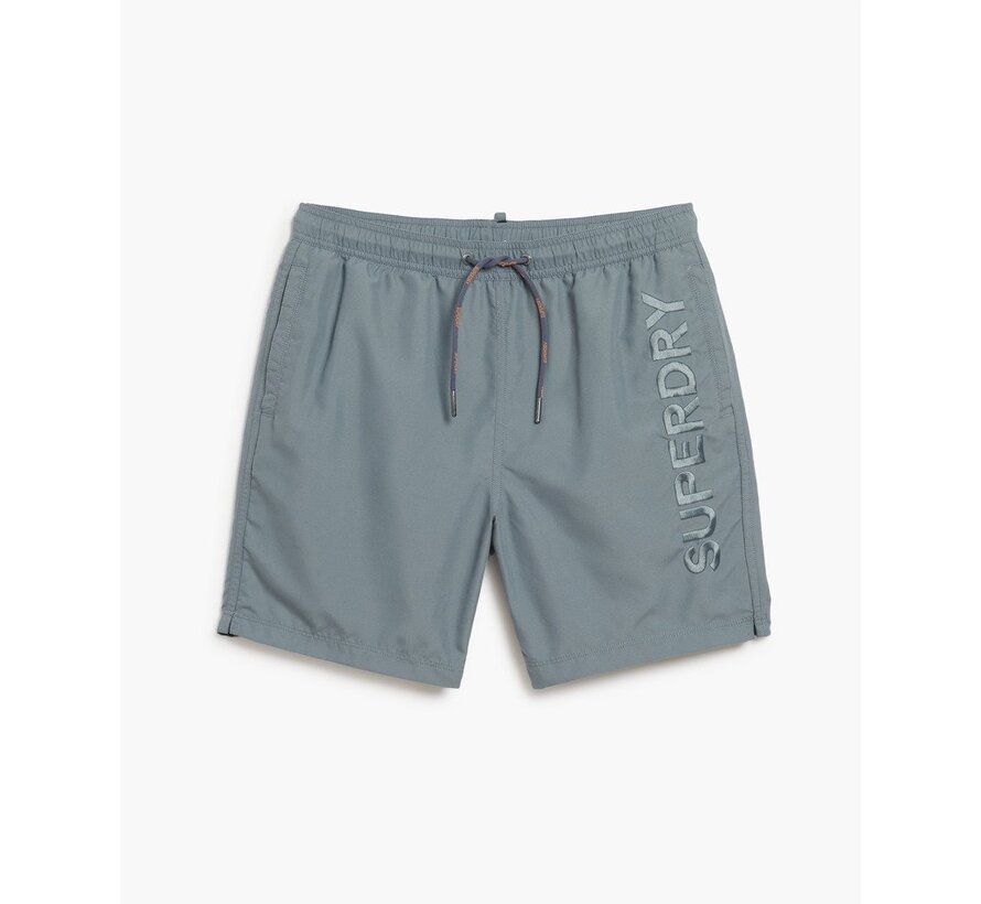 PREMIUM EMB 17 INCH SWIM SHORT STORMY WEATHER GREY (M3010227A - 2CE)