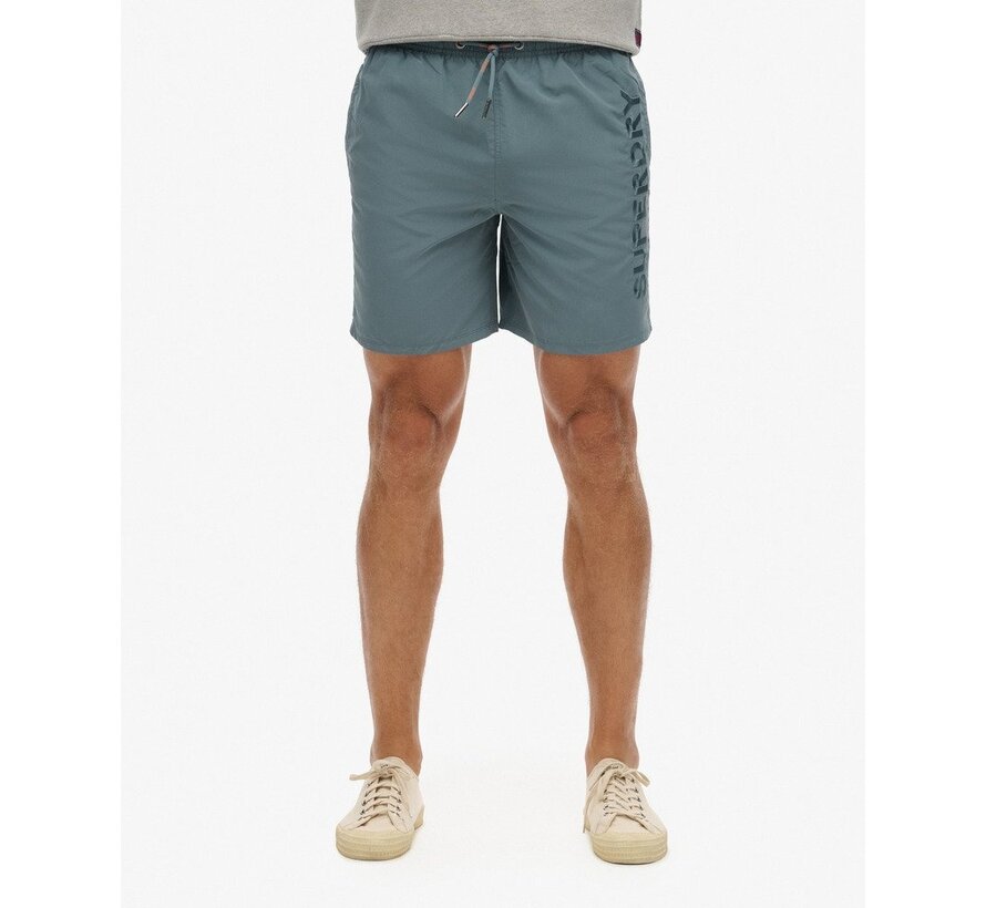 PREMIUM EMB 17 INCH SWIM SHORT STORMY WEATHER GREY (M3010227A - 2CE)