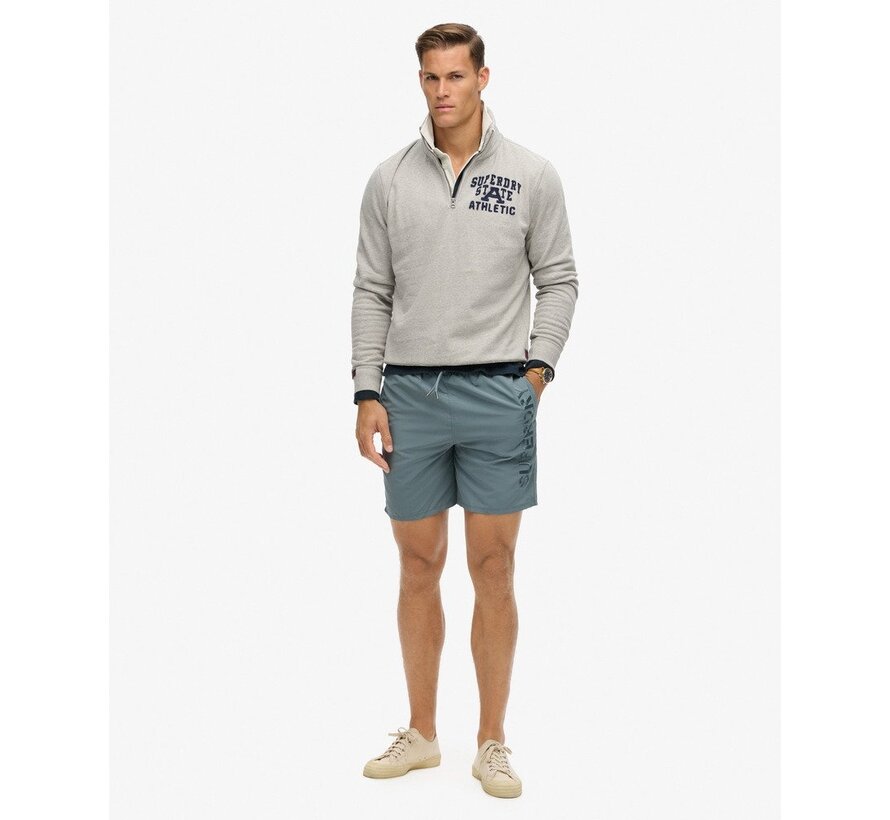 PREMIUM EMB 17 INCH SWIM SHORT STORMY WEATHER GREY (M3010227A - 2CE)