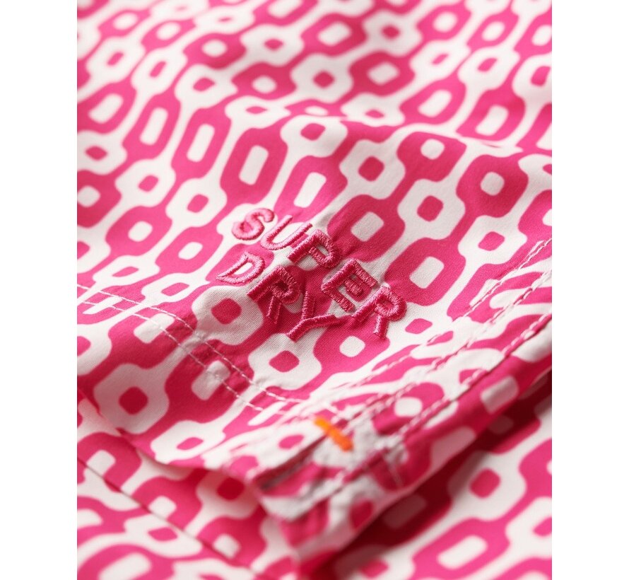 PRINTED 15 INCH SWIM SHORT Pink Geo Print (M3010231A - 2CP)
