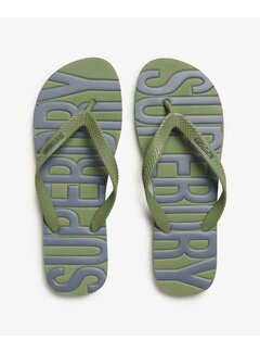 Superdry VINTAGE VEGAN FLIP FLOP Olive Khaki (MF310237A - ZTV)